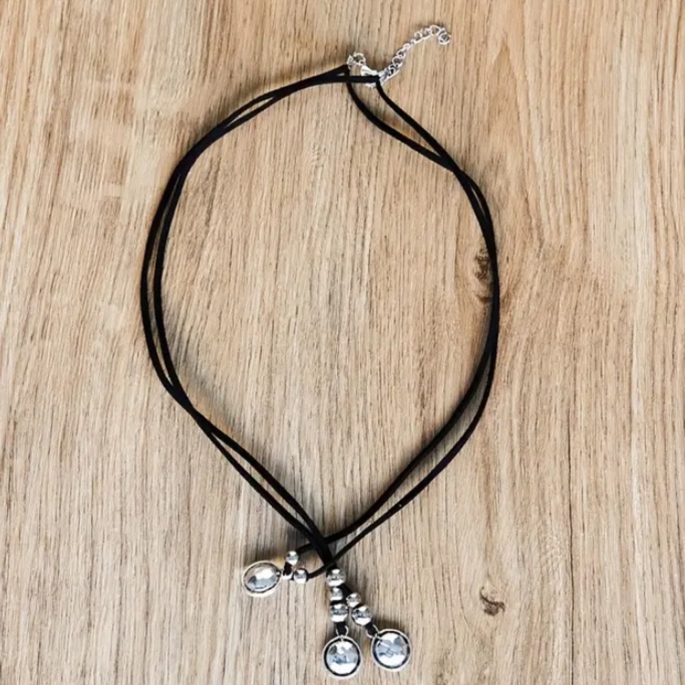 Vintage Geometric Silver Boho Tribal Necklace - Picture 4 of 6